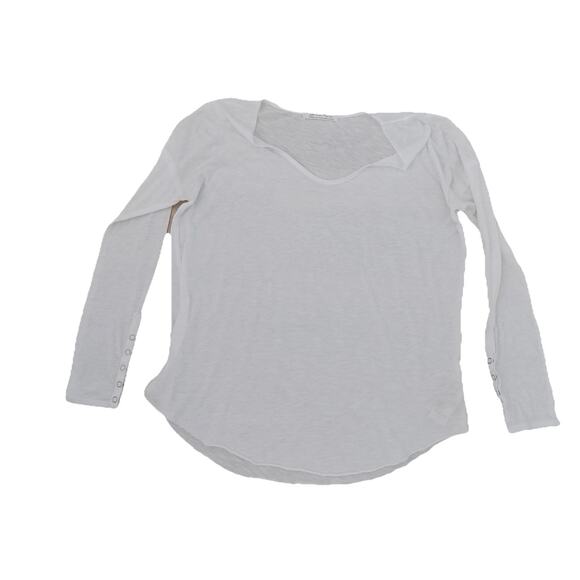 We The Free white tissue tee t shirt long sleeve size Medium - Picture 1 of 8